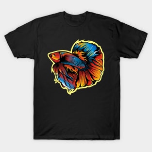 Halfmoon  Siamese fighting fish T-Shirt